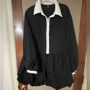 SHEIN Black and White Mini Dress